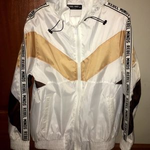 Rebel Mind Windbreaker mens white/tan